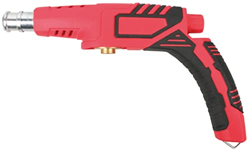 Gazcamp Profi Lötbrenner 2,3 kW 1300°C mit Piezozündung Lötpistole Lötlampe mit 7/16 Gewinde für Schraubgaskartuschen (Lötbrenner Einzeln)