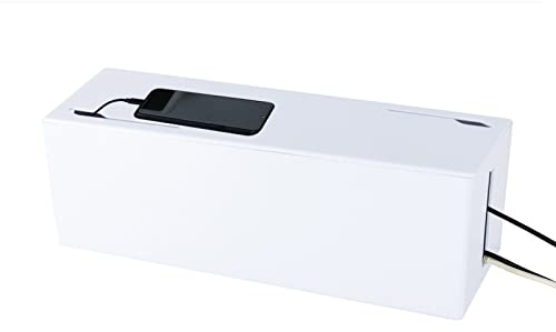 Cable Tidy Box Cable Storage Box Management Cable Organizer Box for Home Office Hiding Messy Cables Wire Management (XL 41 x 16 x 14 cm)