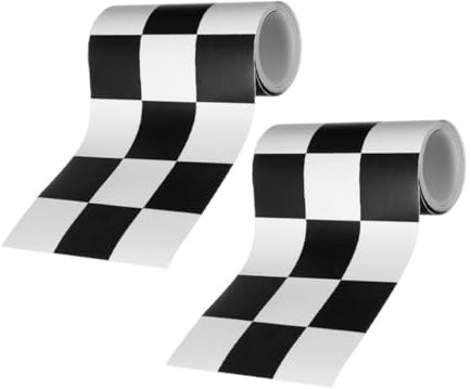 LALAFINA Tira Borde Papel Pintado a Cuadros Pvc Autoadhesiva Para Decoración De Baño Dormitorio Cocina 2 Rollos 240 Cm Resistente Fácil Limpieza