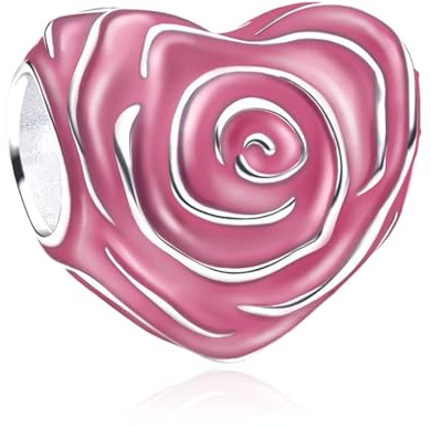 Annmors coeur rose s925 Sterling Silver bracelet femme collier pendentif