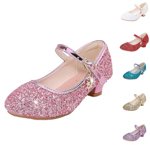 Women Mary Jane Shoes Shiny Glitter Sandals Princess Shoes Women Close Toe Shoe Low Block Heeled Pumps Sparkling Sequin Footwear For Wedding Party Court Heels Dress Up Shoe Round Toe Sandal