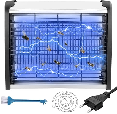 Insektenvernichter Elektrisch, 4W Mückenlampe Fliegenfalle Insektenfalle, Insektenvernichter Mit Kabel, Wandmontierter Mückenlampe, Fliegenfalle Elektrisch, LED Mückenlampes Für Küche, Haus, Hof