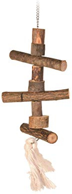 TRIXIE 5870 Spielzeug mit Kette/Tau, Rindenholz, 40 cm