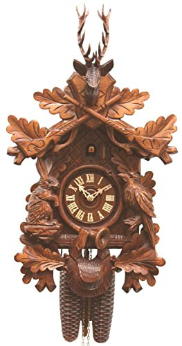 Rombach & Haas Kuckucksuhr Jagdstück, sitzende Figuren