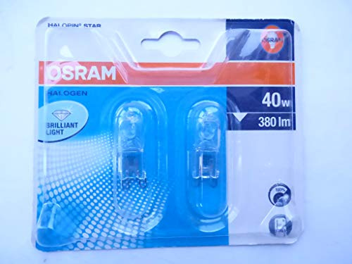 Doppelpack Osram Halogenglühlampe G9, 40W, klar