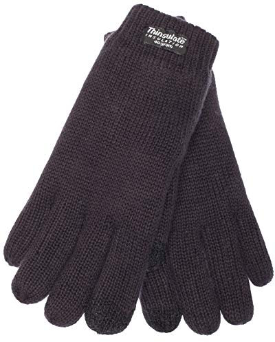 EEM Kinderhandschuhe, weiche Baumwolle, Thinsulate Thermofutter, Touchfunktion, schwarz L