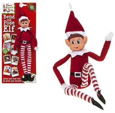 Elves Behavin Badly 12 biegsame bewegliche Elfe mit Vinylkopf - Weihnachtszubehör (Roter Elfenjunge) 32aq33v1xxA
