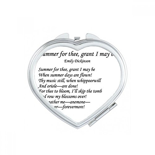 DIYthinker Poetry Zitat Tiger Sniff Die Rosen-Herz-Compact Make-up Taschenspiegel Tragbare Nette kleine Hand Spiegel Geschenk Mehrfarbig