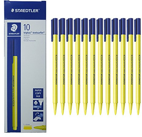 Staedtler 362-1 Triplus Textsurfer Textmarker gelb (Packung mit 10)