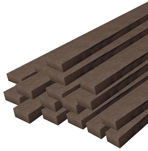 hanit® Kunststoffbretter | Brettprofile | 200cm x 4cm x 8cm | braun | 20 Stück | aus Recycling Kunststoff