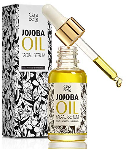 Organic Jojoba Oil Face Serum, Anti Aging Serum, Wrinkle Reduction, ​Vitamin E, Skincare Facial Serum Reduces Dry Skin, Acne Scars, Pimples, Rosacea, Eczema Psoriasis, Seborrheic Dermatitis