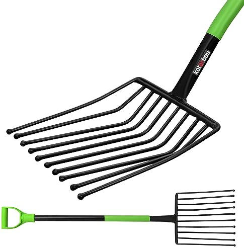 KOTARBAU® Kartoffelgabel Heuforke 10 Zinken 120cm mit Metallstiel