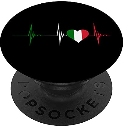 Italien Herz Italiener Herzschlag EKG Puls Italiano Italia PopSockets mit austauschbarem PopGrip