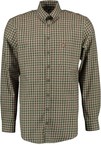 TOM COLLINS Herren Hemd Langarm Jagdhemd mit Button-Down Kragen Drinu