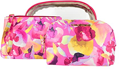Laura Biagiotti Pochette Donna, Set 3 Pezzi Beauty Case da Viaggio Impermeabile, Borsa Make Up e Cosmetici Con Scatola