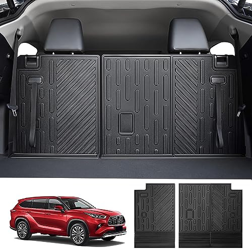 Utiiy Cargo Mat Fit for 2020-2025 Toyota Highlander&Grand Highlander 3rd Row Backrest Mat TPE Trunk Liner All Weather Seats Back Protector for Highlander/Grand Highlander Accessories(Backrest Liner)