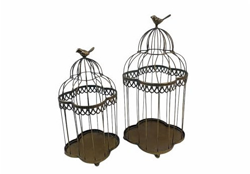 Generisch Deko-Vogelkäfig, Set a 2, Metall