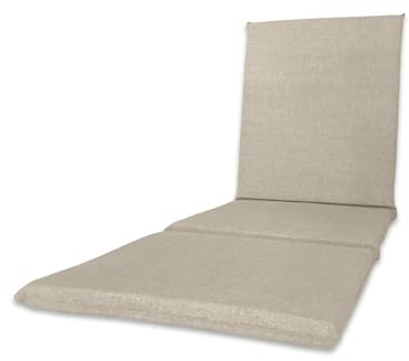 Il Tuo Artigiano Design Coussin Rembourré pour Lit de Soleil Artisanal Totalement Déhoussable fabriqué en Italie - 190x60 cm (Avoine)