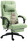 Dowinx Chefsessel Bürostuhl Ergonomisch mit Fußstütze, Verstellbare Lendenwirbel und Kopfstützen, Ergonomischer Bürostuhl Stoff, Drehstuhl Computerstuhl mit Hoher Rückenlehne, Bürostuhl 150 KG (Grün)
