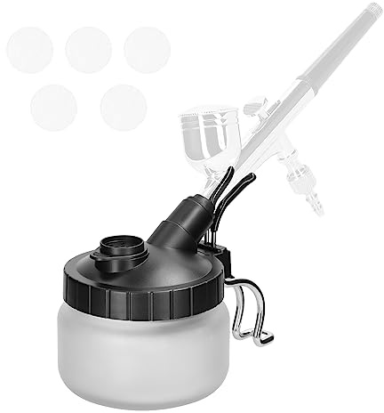 Irfora T62 Bouteille de Nettoyage Aérographe Outils de Nettoyage Multifonctionnels Machine de Lavage de Modèle d'Ongles Collecteur de Peinture de Solvant gaspillé