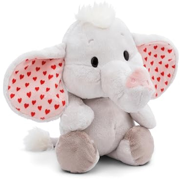 NICI Love Elefant Kuscheltier hellgrau 23cm - Stofftier aus weichem Plüsch, niedliches Plüschtier zum Kuscheln und Spielen, für Kinder & Erwachsene, tolle Geschenkidee - 61485