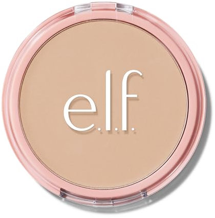 e.l.f. Halo Glow Powder Filter, Pressed Finishing Powder, Buildable Coverage, Crease-Resistant, Blurs the Appearance of Pores, With Velour Puff and Mirror, Vegan & Cruelty-Free, Light Neutral