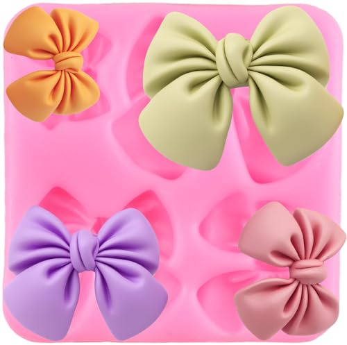 XMOLDNMS Moldes de silicona para fondant con lazos, dulces, chocolate, para decorar tartas, cupcakes, pasta de flores, arcilla polimérica