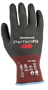 Honeywell New Perfect Fit 3.0 Cut Resistant Gloves NPF21 with Grey Liner with Black Coating, Antistatic, Touchscreen Capable, Washable, Food Certified, Size 9L, NPF21-0118N-9 (BAG with 10 Pairs)