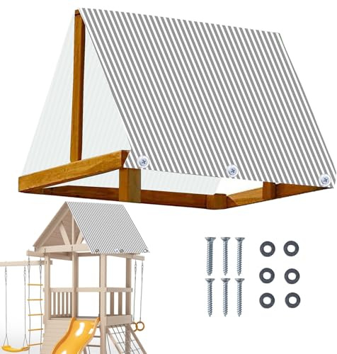 Playset Tarp Replacement – Waterproof Canopy Cover for Playhouse and Pergola | Sunproof Shade Sail Replacement for Playground Equipment, Outdoor Patio, Garden, Backyard Play Structures
