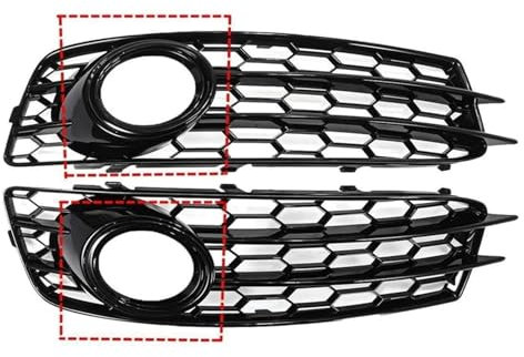 Neue 2x A3 Auto Nebelscheinwerfer Abdeckung HONEYCOMB Nebelscheinwerfer Kühlergrill Kompatibel for Audi A3 8P S-Line 2009-2012 A3 8P Nebelscheinwerfer Kühlergrill(Black)