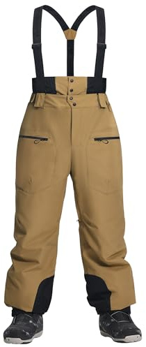 Pioneer Camp Skihose Herren Baggy Wasserdicht 15000mm - Ski Hose mit Verstellbaren Trägern & Belüftung - Snowboard Hose Herren für Tiefschnee - Atmungsaktiv 7000g/㎡, Winddicht, Robust