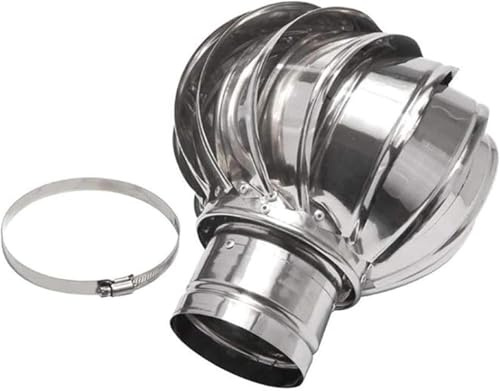 JIANSOZ Cappuccio Girevole per Camino, Cappuccio Girevole per Camino in Acciaio Inossidabile, Anti-tiraggio discendente, Adatto per comignoli Standard (400 mm)