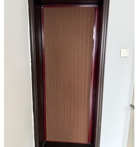 AMUFJJ Bohrfreie Falttür Komplettset Mit Schloss Und Rahmen, wasserdichte Ziehharmonikatür & Zwischentüre Für Badezimmer/Schrank/Abstellraum, Einziehbare Falttür(W x H 90x200cm)