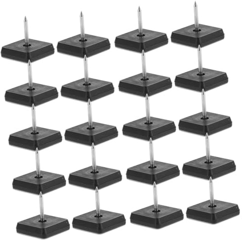 SOPOTUTU 20 pezzi Feltrini Quadrati con Chiodo per Gambe Sedia Protezione Pavimenti e Moquette Cursori Antiscivolo per Mobili Riduzione Rumore Facili da Installare e Resistenti