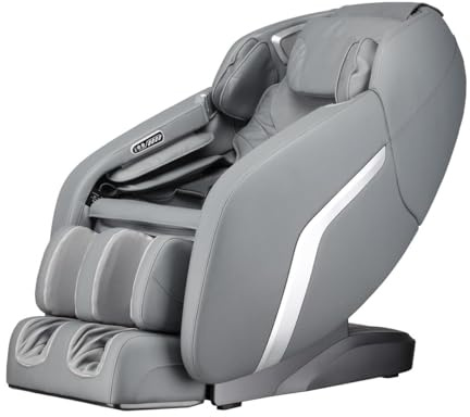 Supply24 since 2004 Massagesessel „Dublin“ mit Zero Gravity, Rollentechnik, Heizung, Luftionisation, Bluetooth & Lautsprechern – 12 Massageprogramme – Armmassage, Beinmassage & Fußmassage (Grau)