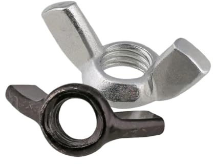 M3~M24 316/304 Edelstahl Kohlenstoffstahl Messing Flügelmutter(Brass,M4-10pcs)
