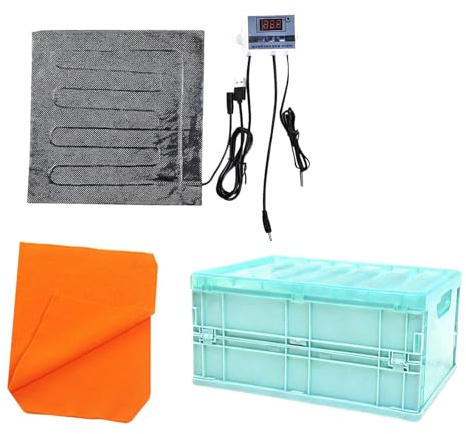 CoudarTitie Caja para Aves con Estructura Plegable Y Fácil Transporte Material Seguro PP Observación Clara Adecuada para Polluelos Loros Quailes Crianz, Manta Térmica Tipo Caja