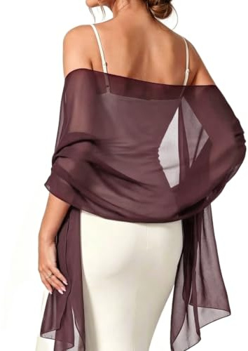 TIHNY Écharpes et Étoles en Mousseline pour Femmes - 177x75cm Châle Léger Transparent