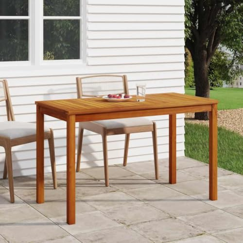 Zeehear trädgårdsbord massivt trä akacia 110 x 55 x 67 cm stabil träram väderbeständig för trädgård terrass balkong som sidobord eller loungebord perfekt för utomhus matplats