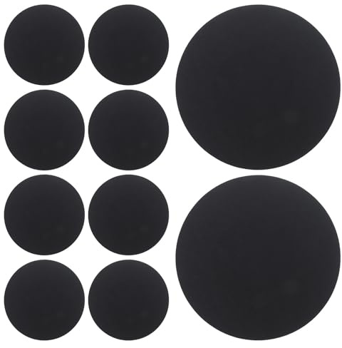 BESPORTBLE Soucoupe en Feutre pour Plantes, Ronde, Double Face, Lot de 10 | Tissu Non Tissé Noir, Diamètre 20cm, pour Pots de Fleurs et Soucoupes de Jardin, Protection Meuble