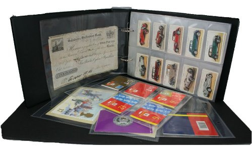 100 Salisbury Postcard or Cigarette (2-up) Album Leaves. 2 Pocket (110mmx170mm). Ref P