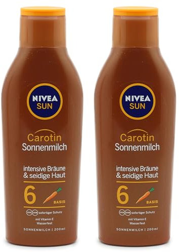 Nivea Sun Carotene SPF 6 Sun Milk, 2 Pack (2 x 200 ml)