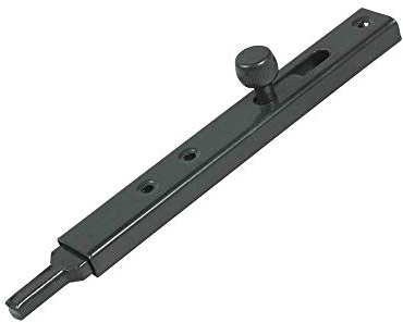 Catenaccio profilato da avvitare con punta rotonda ART. 11/A IBFM in acciaio verniciato plastificato nero. 400 mm