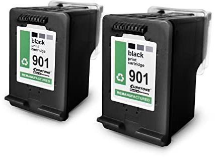 2X Müller Printware Patronen kompatibel für HP 4500 ersetzt HP 901XL BK Black CC654A Schwarz Tintenpatronen Ink Cartridges