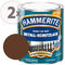 Hammerite Metall-Schutzlack matt Grundierung Rostschutz braun Sparpaket, 2 x 750 ml