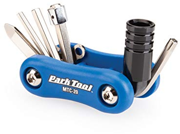 Park Tool MTC-20 Bicycle Multi-Tool with 3, 4, 5 & 8mm Hex Wrenches, T25, Screwdriver & CO₂ Inflator Adapter