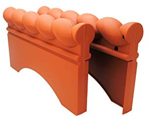 Linic Terracotta Colour Full Rope Top Plastic Garden Border/Lawn Edging. UK Made. (X8172) Free UK Postage. (10)