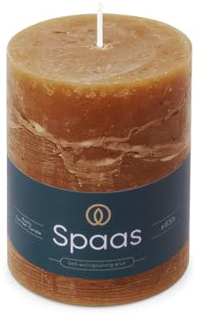 Spaas Rustic Pillar Candle 80/110 mm 65h, Cognac