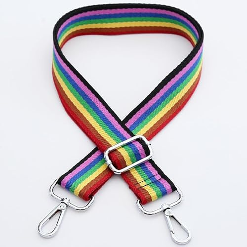 Taschengurt Schulterriemen für Damen und Herren, 78-140cm 3,8cm Verstellbarer Regenbogen Tragegurt Umhängegurt für Schultertasche und Handtaschen Tragetaschen DIY Zubehör für Tasche,Regenbogen #2