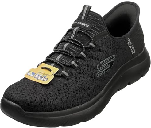 Skechers Herren Summits High Range Turnschuhe, Black Mesh/Trim, 49.5 EU Weit